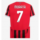 Moški AC Milan Alvaro Morata #7 Replika nogometni dresi Domači 2024-25 Kratek Rokav