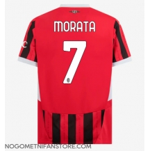 Moški AC Milan Alvaro Morata #7 Replika nogometni dresi Domači 2024-25 Kratek Rokav