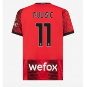 Moški AC Milan Christian Pulisic #11 Replika nogometni dresi Domači 2023-24 Kratek Rokav