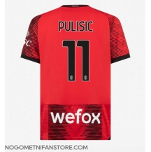 Moški AC Milan Christian Pulisic #11 Replika nogometni dresi Domači 2023-24 Kratek Rokav