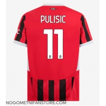 Moški AC Milan Christian Pulisic #11 Replika nogometni dresi Domači 2024-25 Kratek Rokav