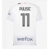 Moški AC Milan Christian Pulisic #11 Replika nogometni dresi Gostujoči 2023-24 Kratek Rokav