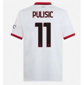 Moški AC Milan Christian Pulisic #11 Replika nogometni dresi Gostujoči 2024-25 Kratek Rokav