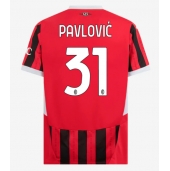 Moški AC Milan Strahinja Pavlovic #31 Replika nogometni dresi Domači 2024-25 Kratek Rokav