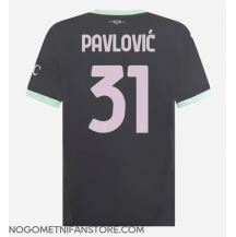 Moški AC Milan Strahinja Pavlovic #31 Replika nogometni dresi Tretji 2024-25 Kratek Rokav