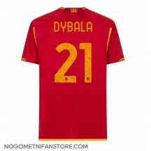 Moški AS Roma Paulo Dybala #21 Replika nogometni dresi Domači 2023-24 Kratek Rokav