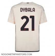 Moški AS Roma Paulo Dybala #21 Replika nogometni dresi Gostujoči 2023-24 Kratek Rokav