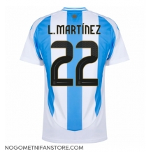 Moški Argentina Lautaro Martinez #22 Replika nogometni dresi Domači Copa America 2024 Kratek Rokav