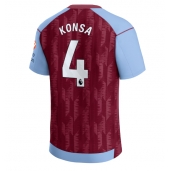 Moški Aston Villa Ezri Konsa #4 Replika nogometni dresi Domači 2023-24 Kratek Rokav