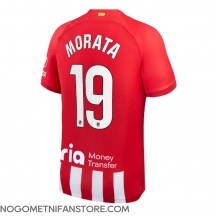 Moški Atletico Madrid Alvaro Morata #19 Replika nogometni dresi Domači 2023-24 Kratek Rokav