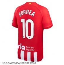 Moški Atletico Madrid Angel Correa #10 Replika nogometni dresi Domači 2023-24 Kratek Rokav