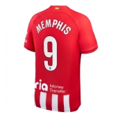 Moški Atletico Madrid Memphis Depay #9 Replika nogometni dresi Domači 2023-24 Kratek Rokav