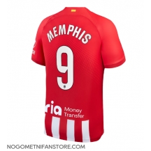 Moški Atletico Madrid Memphis Depay #9 Replika nogometni dresi Domači 2023-24 Kratek Rokav