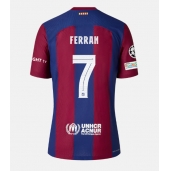 Moški Barcelona Ferran Torres #7 Replika nogometni dresi Domači 2023-24 Kratek Rokav