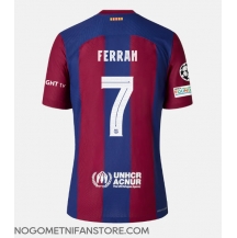 Moški Barcelona Ferran Torres #7 Replika nogometni dresi Domači 2023-24 Kratek Rokav