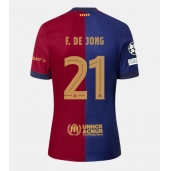 Moški Barcelona Frenkie de Jong #21 Replika nogometni dresi Domači 2024-25 Kratek Rokav