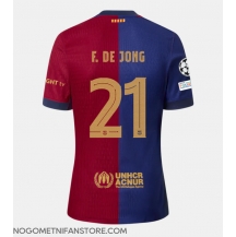 Moški Barcelona Frenkie de Jong #21 Replika nogometni dresi Domači 2024-25 Kratek Rokav