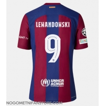 Moški Barcelona Robert Lewandowski #9 Replika nogometni dresi Domači 2023-24 Kratek Rokav