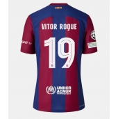 Moški Barcelona Vitor Roque #19 Replika nogometni dresi Domači 2023-24 Kratek Rokav