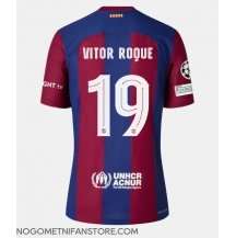 Moški Barcelona Vitor Roque #19 Replika nogometni dresi Domači 2023-24 Kratek Rokav