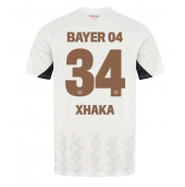 Moški Bayer Leverkusen Granit Xhaka #34 Replika nogometni dresi Gostujoči 2024-25 Kratek Rokav