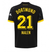 Moški Borussia Dortmund Donyell Malen #21 Replika nogometni dresi Gostujoči 2023-24 Kratek Rokav