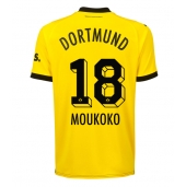 Moški Borussia Dortmund Youssoufa Moukoko #18 Replika nogometni dresi Domači 2023-24 Kratek Rokav