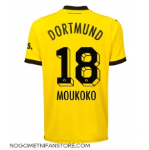 Moški Borussia Dortmund Youssoufa Moukoko #18 Replika nogometni dresi Domači 2023-24 Kratek Rokav