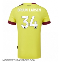 Moški Burnley Jacob Bruun Larsen #34 Replika nogometni dresi Gostujoči 2023-24 Kratek Rokav