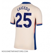 Moški Chelsea Moises Caicedo #25 Replika nogometni dresi Gostujoči 2024-25 Kratek Rokav