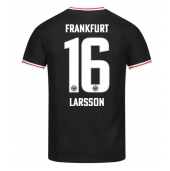 Moški Eintracht Frankfurt Hugo Larsson #16 Replika nogometni dresi Gostujoči 2023-24 Kratek Rokav