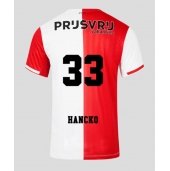 Moški Feyenoord David Hancko #33 Replika nogometni dresi Domači 2023-24 Kratek Rokav