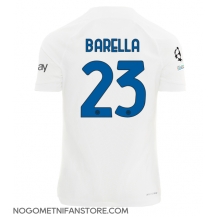 Moški Inter Milan Nicolo Barella #23 Replika nogometni dresi Gostujoči 2023-24 Kratek Rokav