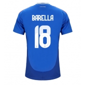 Moški Italija Nicolo Barella #18 Replika nogometni dresi Domači EP 2024 Kratek Rokav