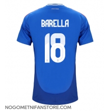 Moški Italija Nicolo Barella #18 Replika nogometni dresi Domači EP 2024 Kratek Rokav