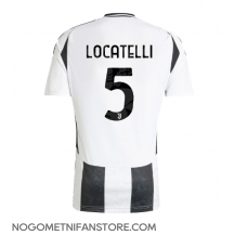 Moški Juventus Manuel Locatelli #5 Replika nogometni dresi Domači 2024-25 Kratek Rokav