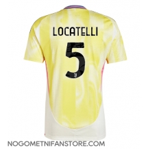 Moški Juventus Manuel Locatelli #5 Replika nogometni dresi Gostujoči 2024-25 Kratek Rokav