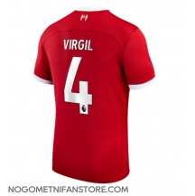 Moški Liverpool Virgil van Dijk #4 Replika nogometni dresi Domači 2023-24 Kratek Rokav