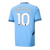 Moški Manchester City Jack Grealish #10 Replika nogometni dresi Domači 2024-25 Kratek Rokav