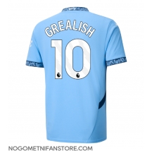 Moški Manchester City Jack Grealish #10 Replika nogometni dresi Domači 2024-25 Kratek Rokav