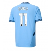 Moški Manchester City Jeremy Doku #11 Replika nogometni dresi Domači 2024-25 Kratek Rokav