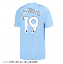 Moški Manchester City Julian Alvarez #19 Replika nogometni dresi Domači 2023-24 Kratek Rokav