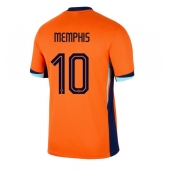 Moški Nizozemska Memphis Depay #10 Replika nogometni dresi Domači EP 2024 Kratek Rokav