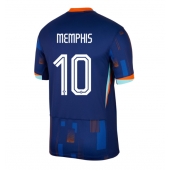 Moški Nizozemska Memphis Depay #10 Replika nogometni dresi Gostujoči EP 2024 Kratek Rokav