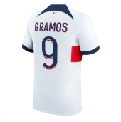 Moški Paris Saint-Germain Goncalo Ramos #9 Replika nogometni dresi Gostujoči 2023-24 Kratek Rokav