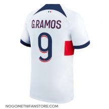 Moški Paris Saint-Germain Goncalo Ramos #9 Replika nogometni dresi Gostujoči 2023-24 Kratek Rokav