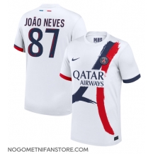 Moški Paris Saint-Germain Joao Neves #87 Replika nogometni dresi Gostujoči 2024-25 Kratek Rokav