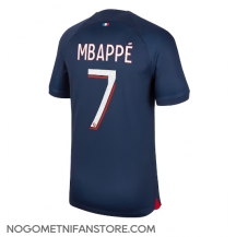 Moški Paris Saint-Germain Kylian Mbappe #7 Replika nogometni dresi Domači 2023-24 Kratek Rokav