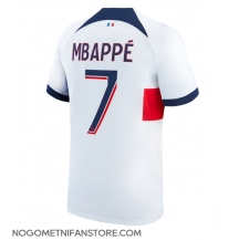 Moški Paris Saint-Germain Kylian Mbappe #7 Replika nogometni dresi Gostujoči 2023-24 Kratek Rokav