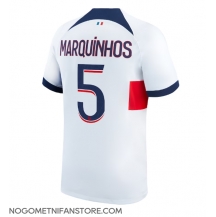 Moški Paris Saint-Germain Marquinhos #5 Replika nogometni dresi Gostujoči 2023-24 Kratek Rokav